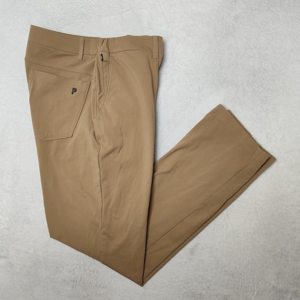 Public Rec Pants Mens 34x32 Beige Commuter Golf Chino Slim Stretch Travel Work